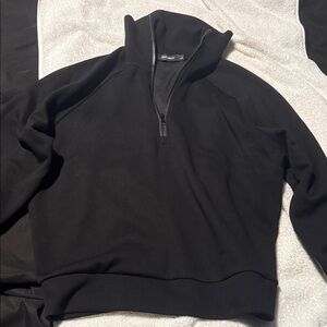 Men's Black Zip-Up Sweater